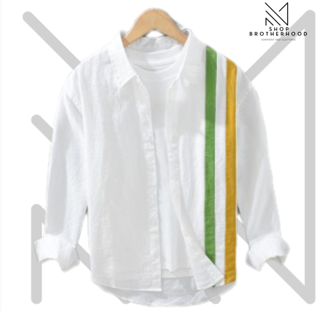 Print Shirt- Full Sleeve-White